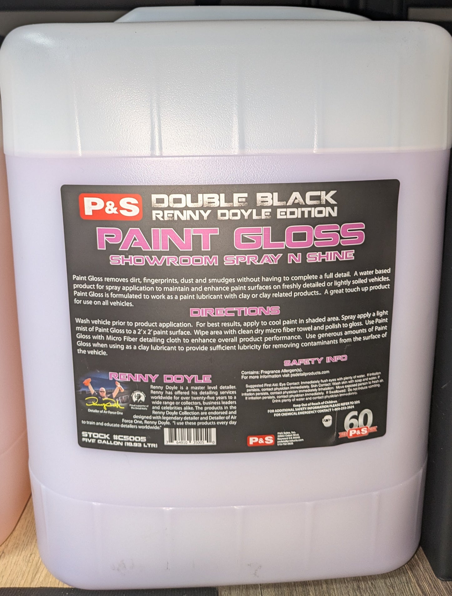 Paint Gloss - Showroom Spray N Shine 5 Gallon - Not Available for Shipping