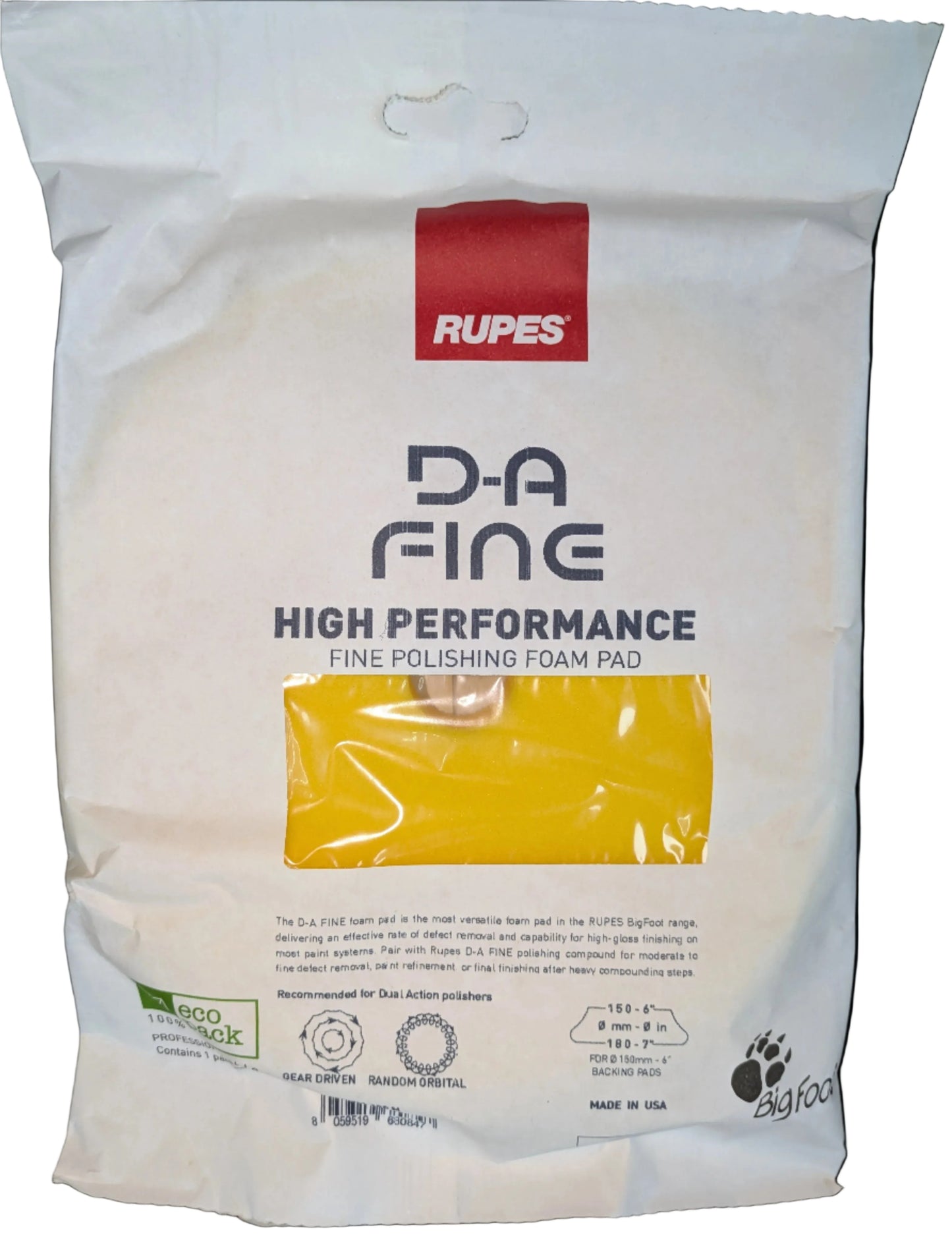 DA Fine Polishing Foam Pad 6"