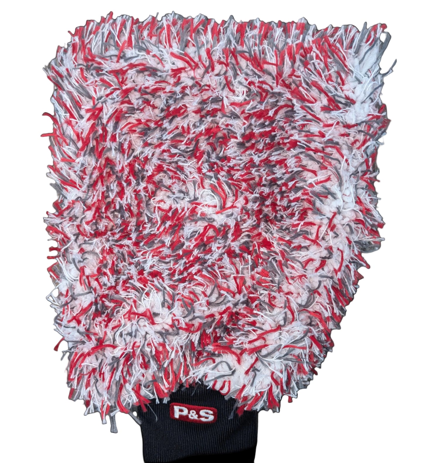 P&S Twister Microfiber Wash Mitt Red/White