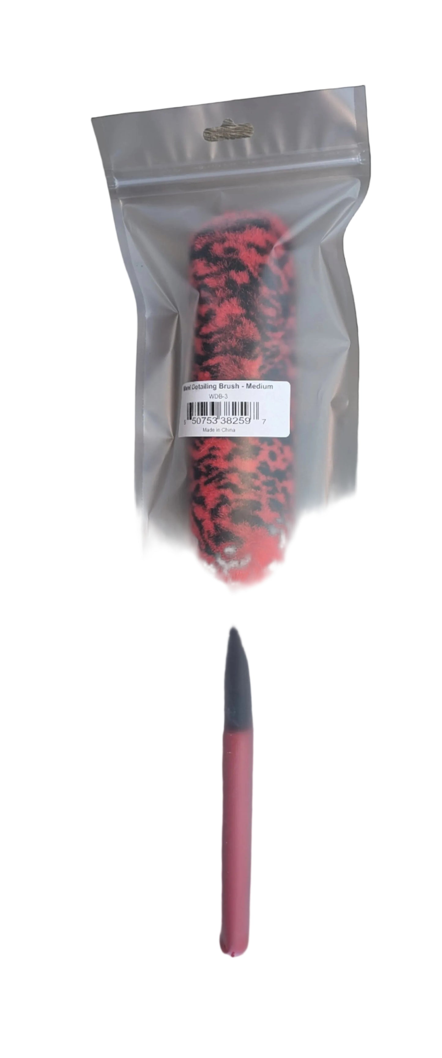 Wheel & Fender Detailing Brush - Small Red & Black