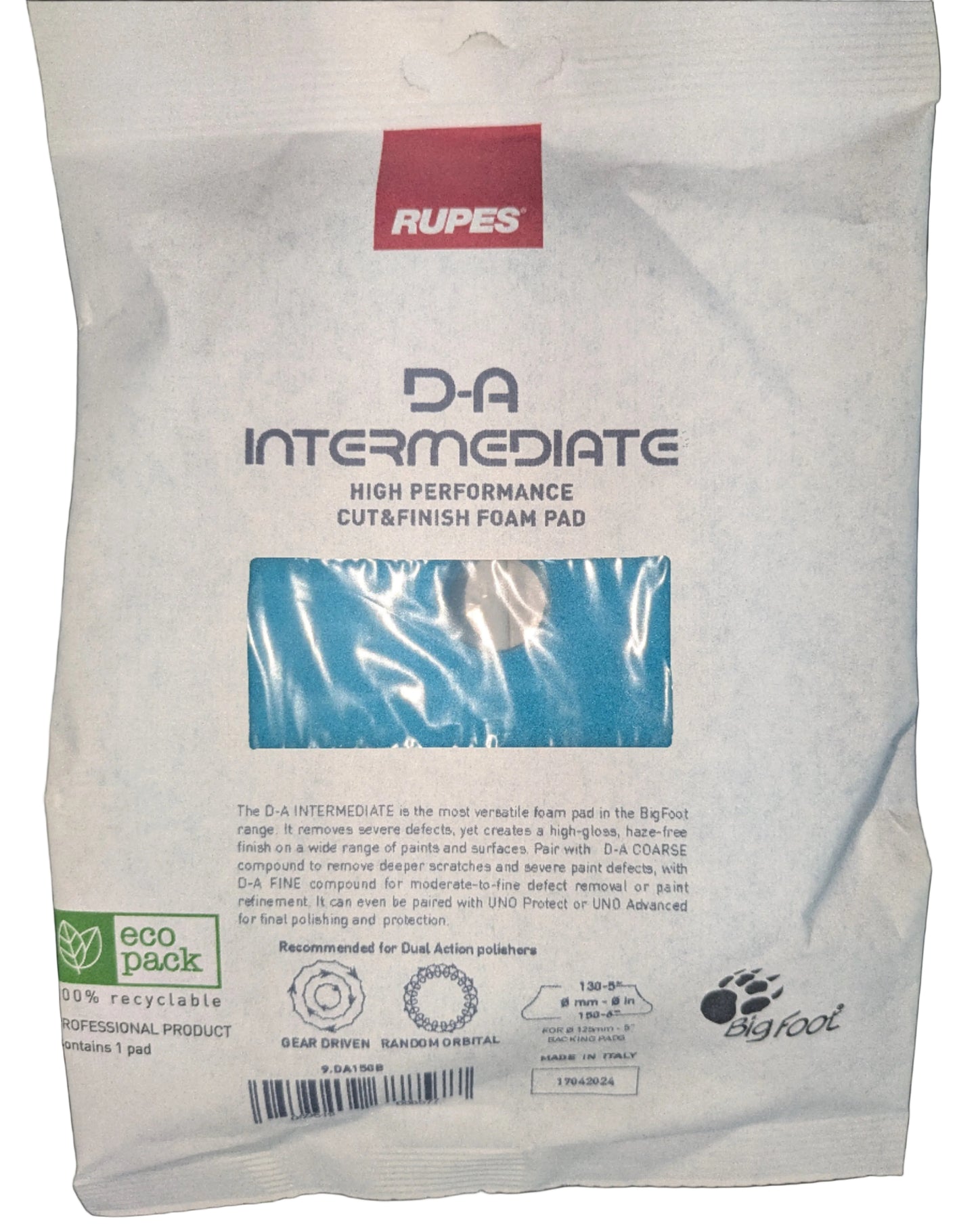 DA Intermediate Cut & Finish Foam Pad 5"