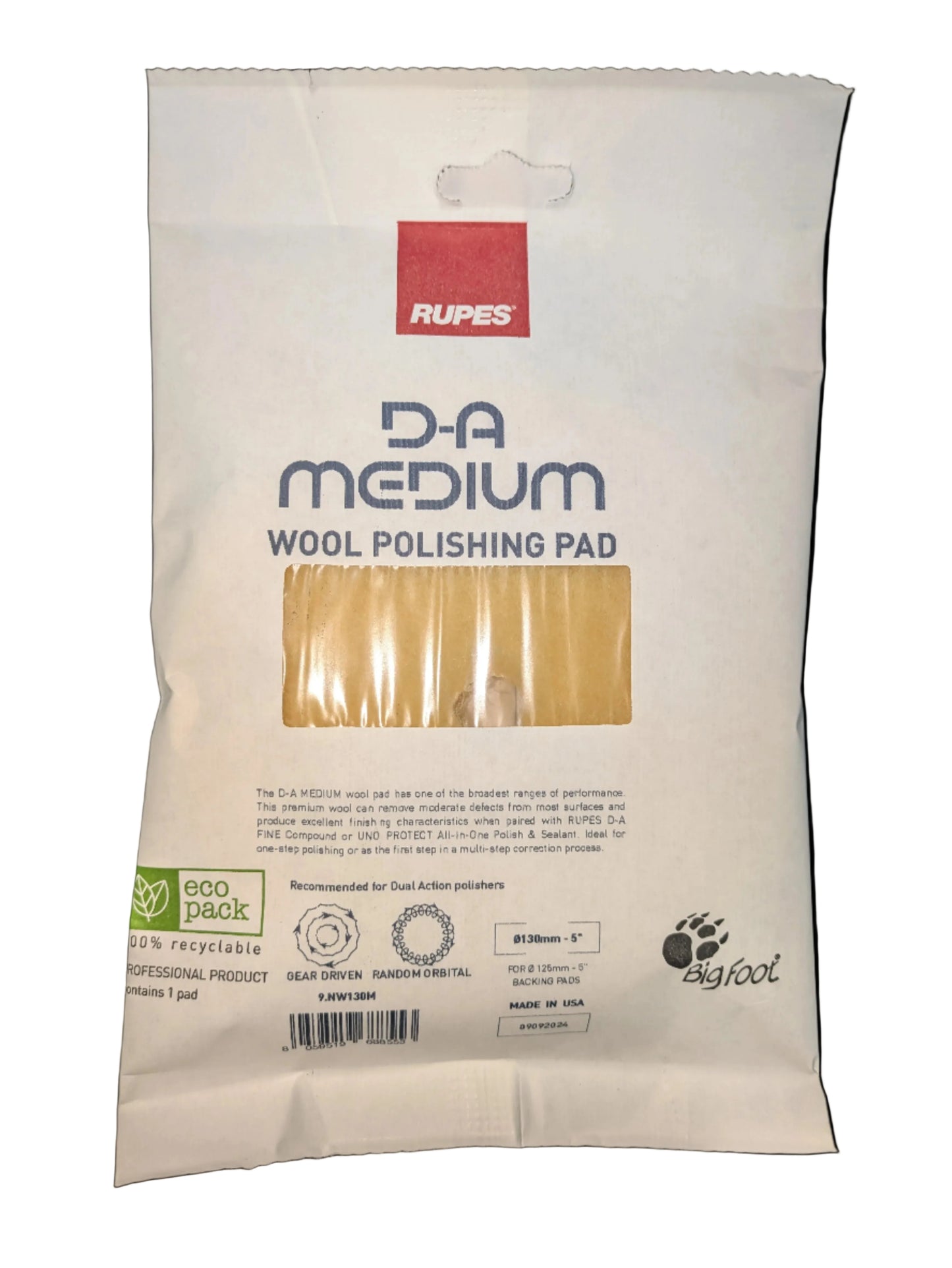DA Medium Wool Polishing Pad 5"