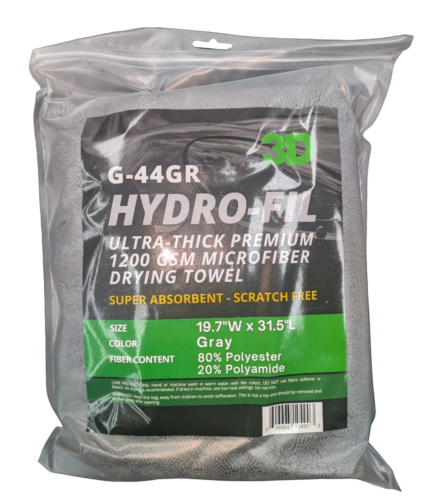 Hydro-Fil MF Drying Towel 1200 GSM Gray