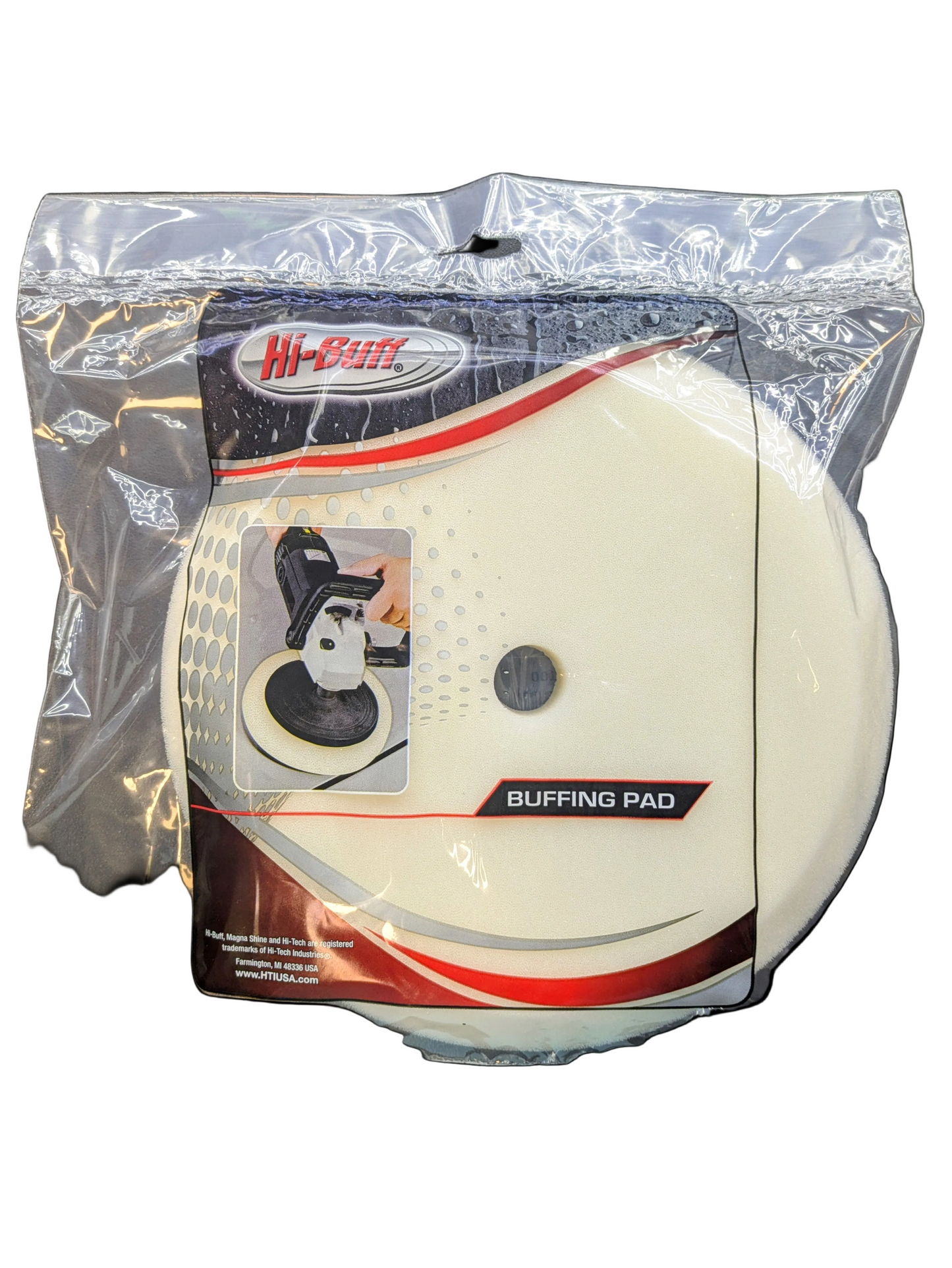 8" Buffing Pad Heavy Cut White Slant Foam