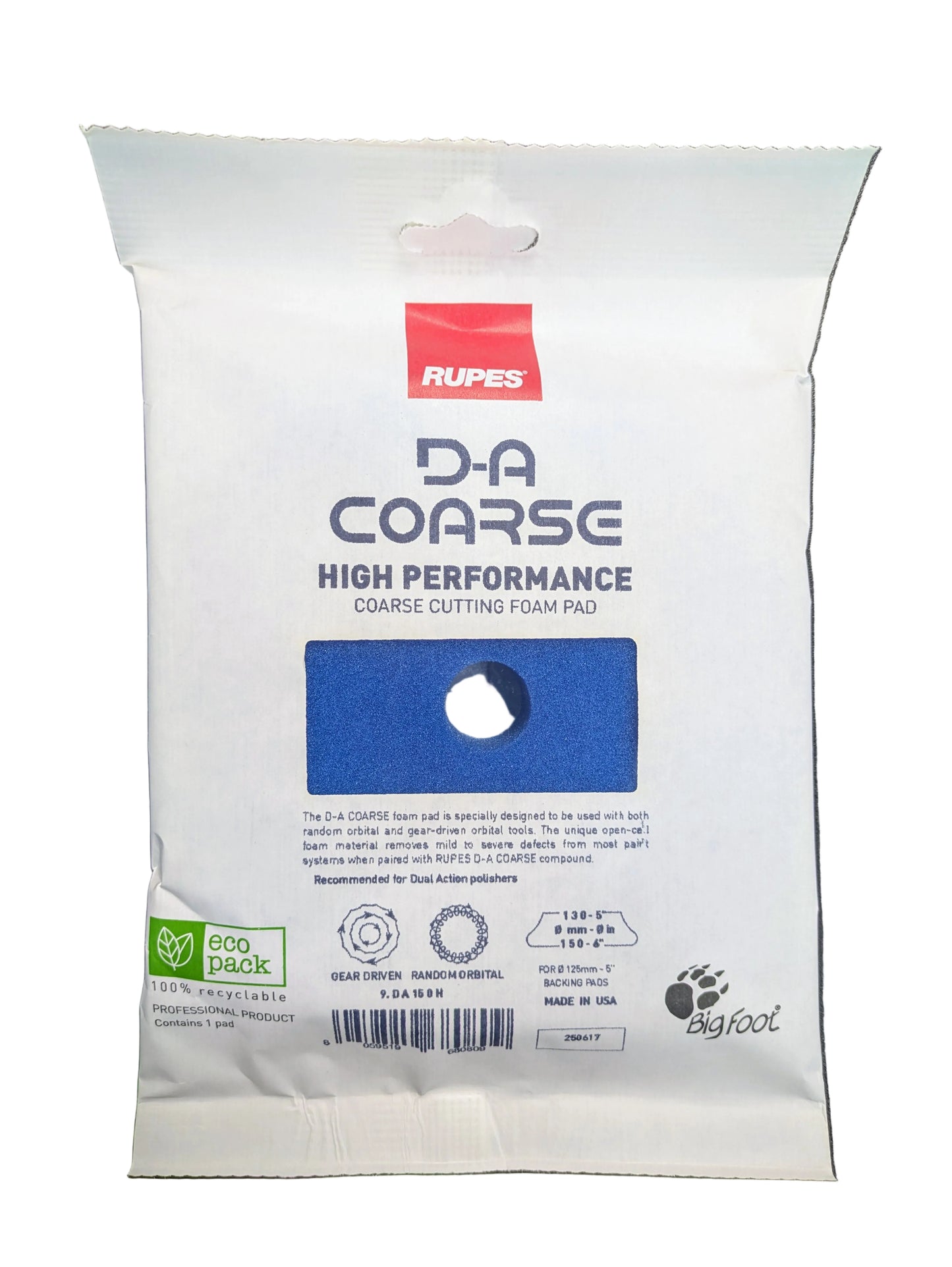 DA Coarse Cutting Foam Pad 5"