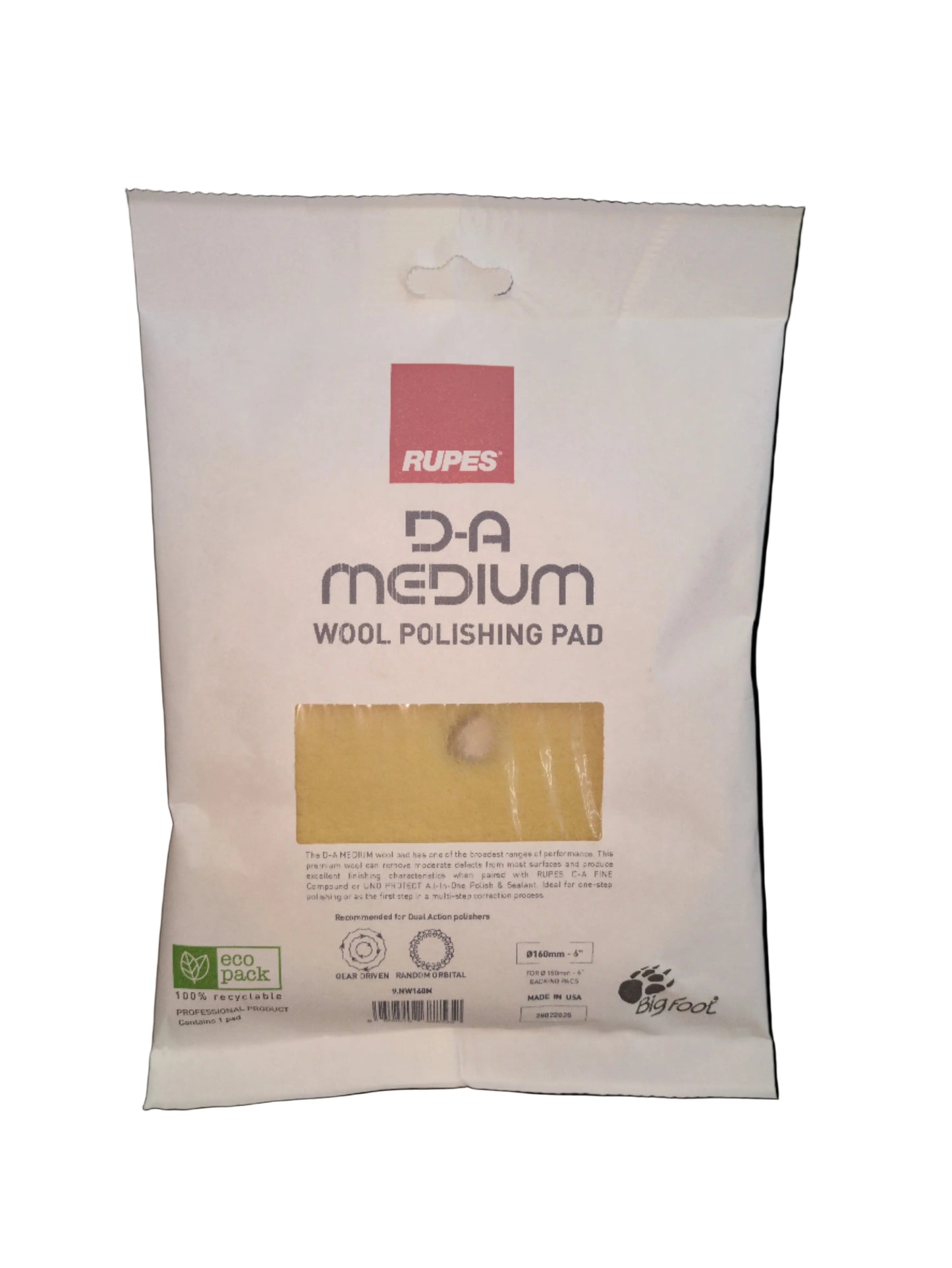 DA Medium Wool Polishing Pad 6"