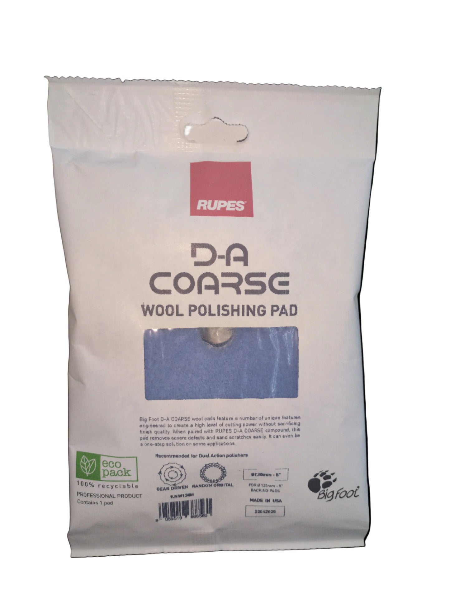 DA Coarse Wool Polishing Pad 5"