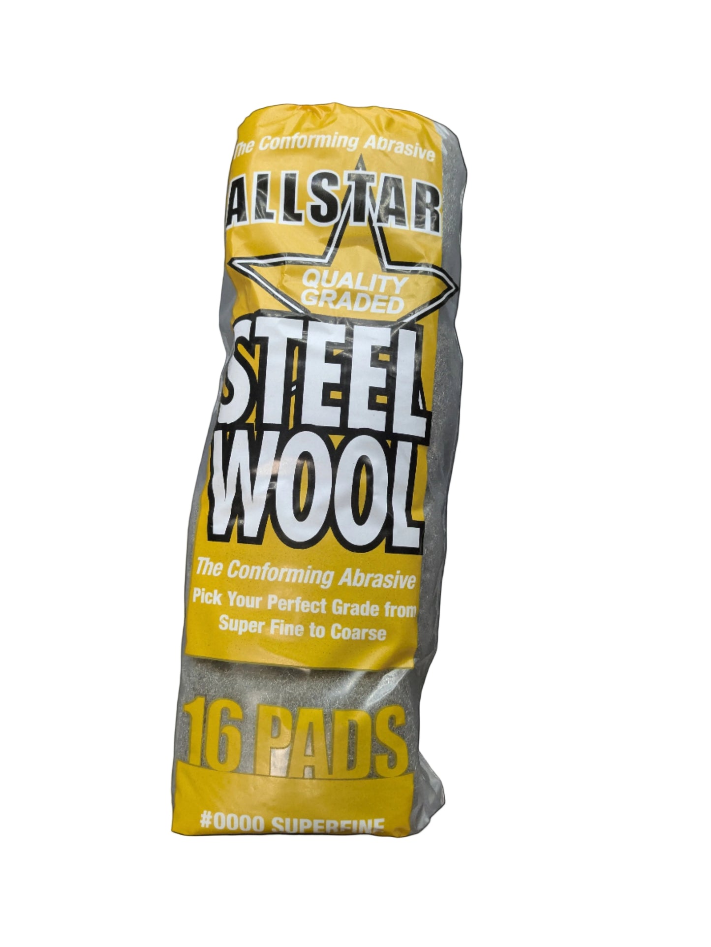 "0000" Steel Wool Sleeve 16 Pad/Sleeve