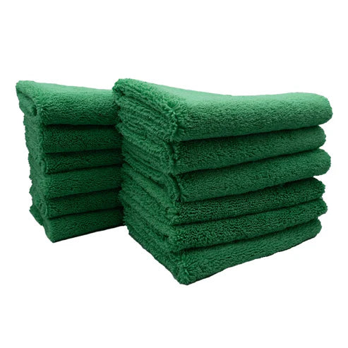 Edgeless Microfiber Towels 400gsm Green 12 Pack