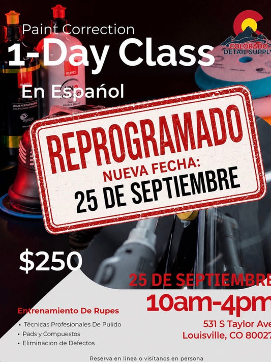 September 25th - Rupes Training Class - 1 Day - SPANISH CLASS