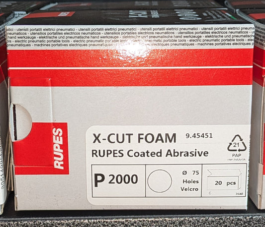 Rupes X-Cut Foam 3" P2000 20/Pack