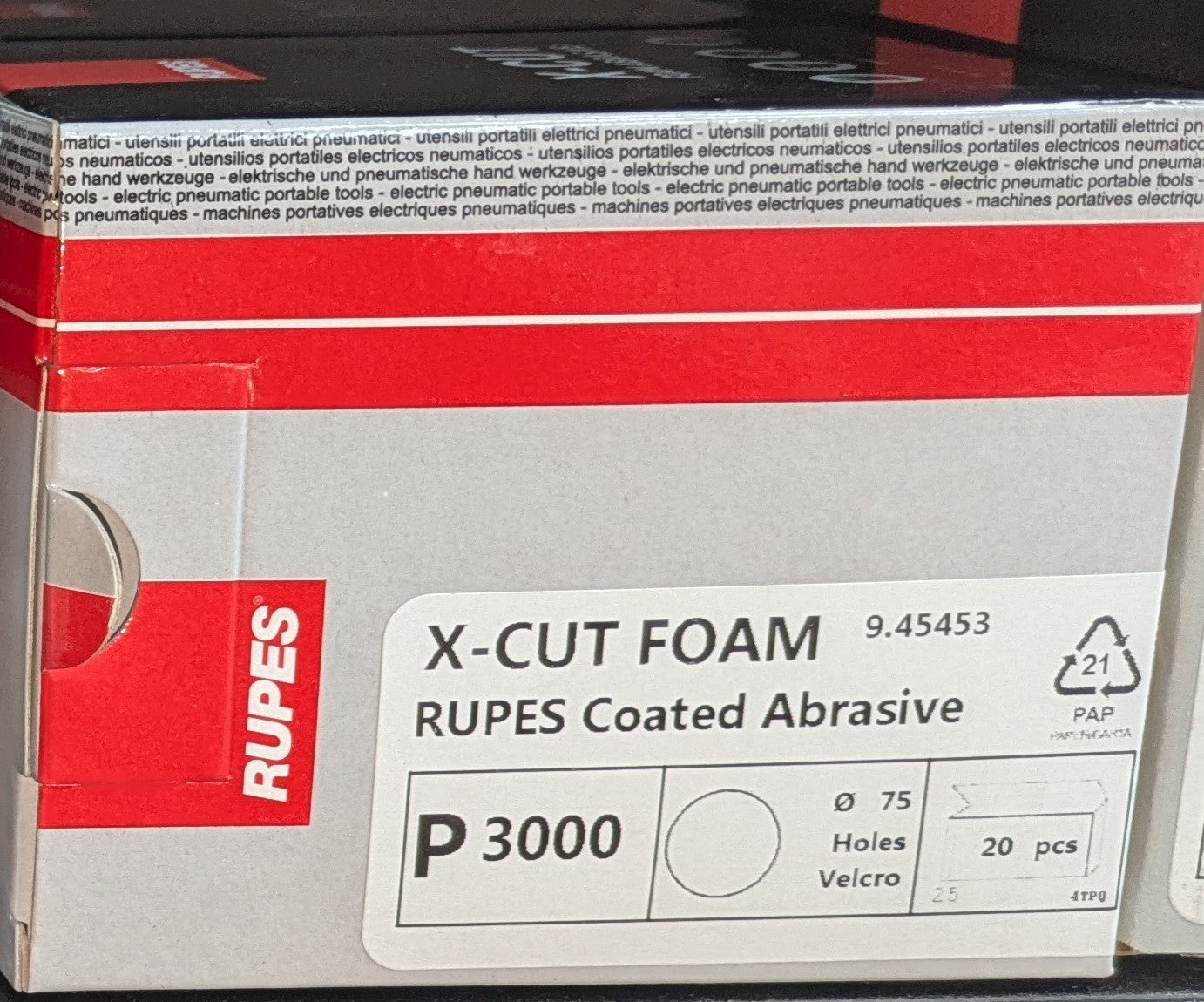 Rupes X-Cut Foam 3" P3000 20/Pack