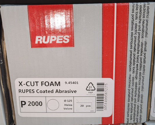 Rupes X-Cut Foam 5" P2000 20/Pack