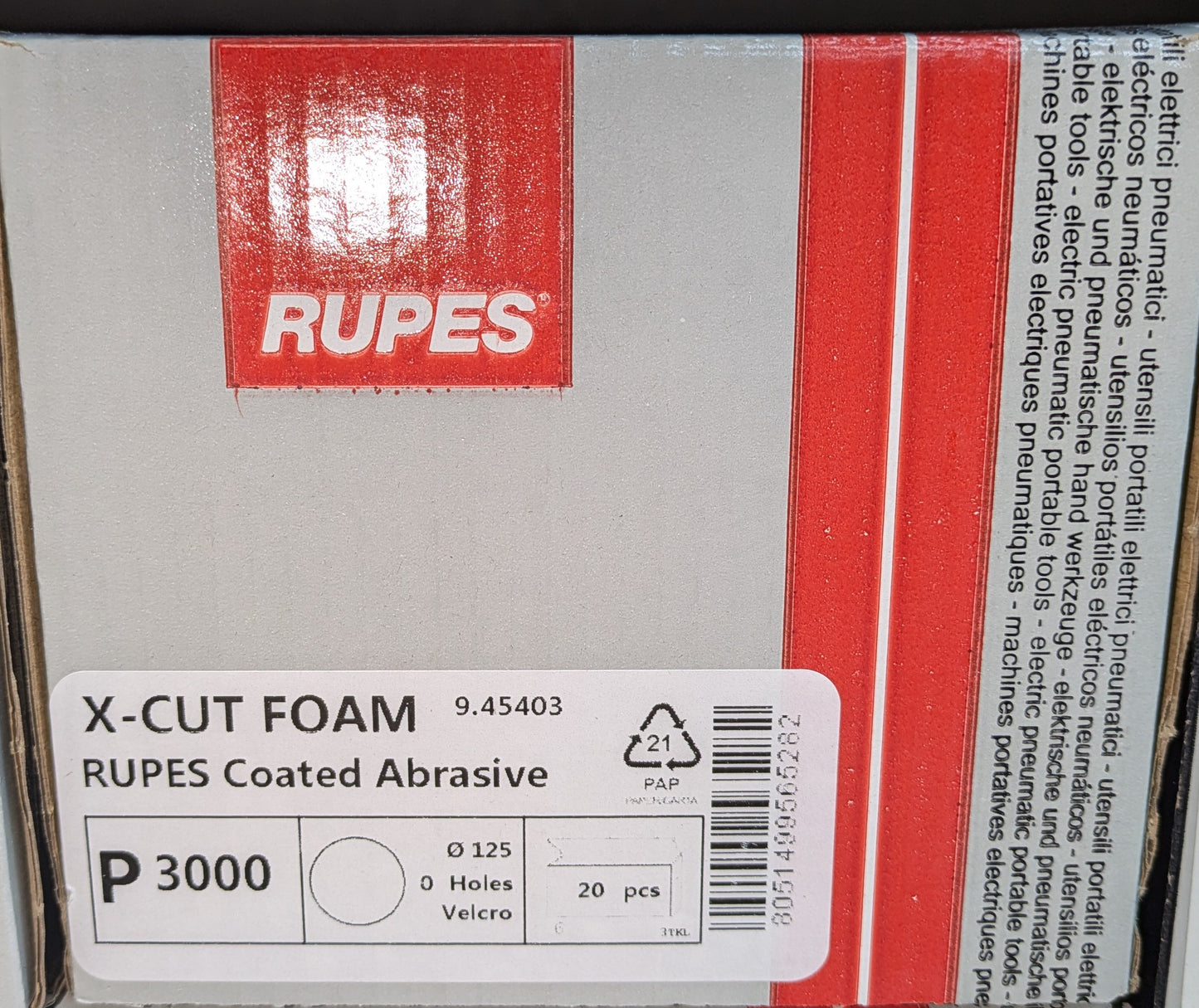 Rupes X-Cut Foam 5" P3000 20/Pack