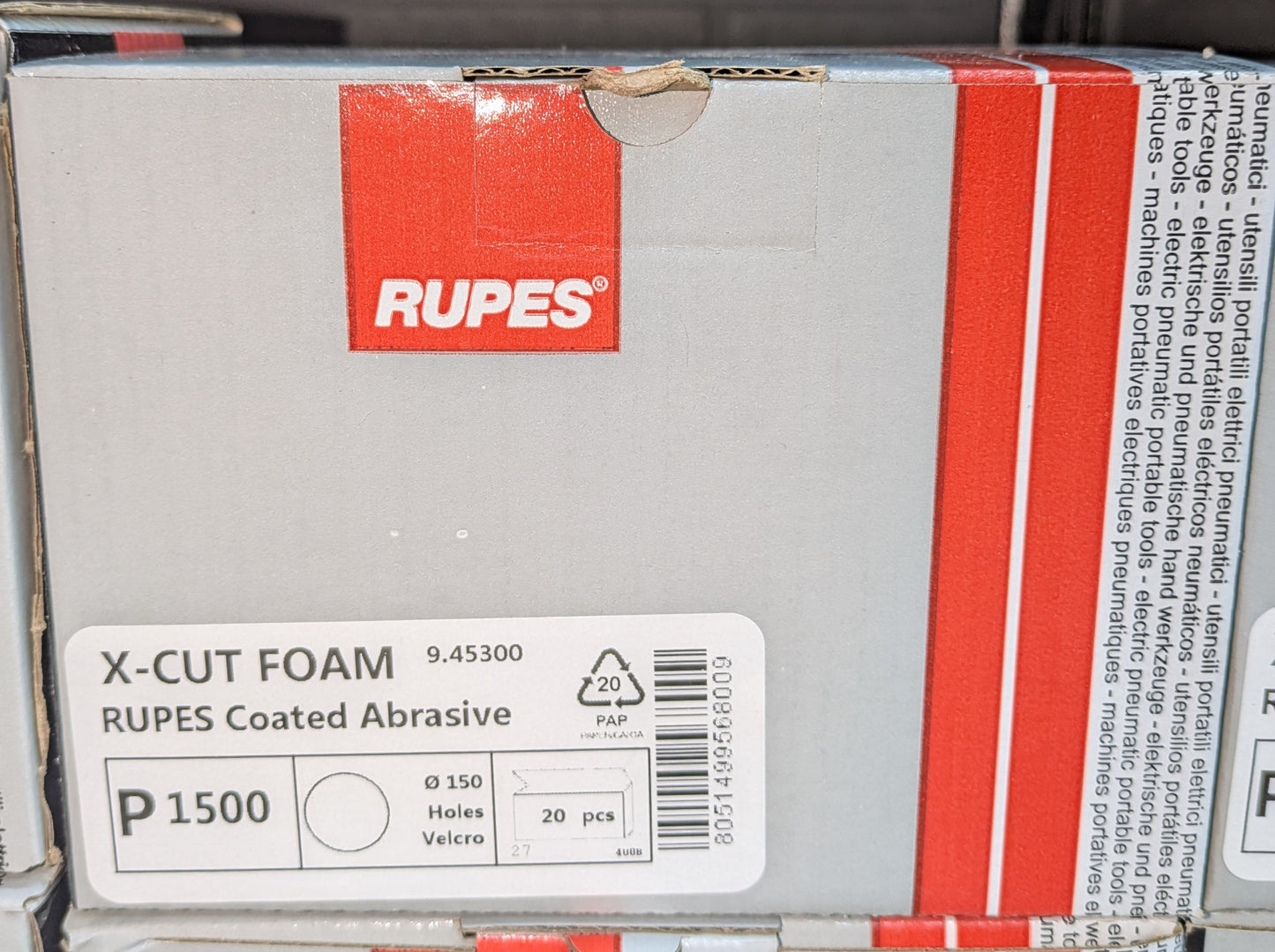 Rupes X-Cut Foam 6" P1500 20/Pack