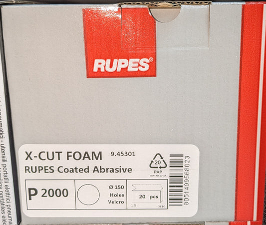 Rupes X-Cut Foam 6" P2000 20/Pack