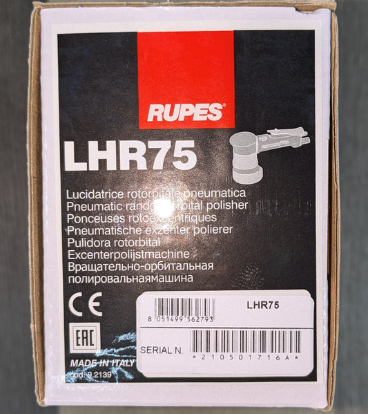 Rupes LHR75 Pnuematic (Air) Polisher