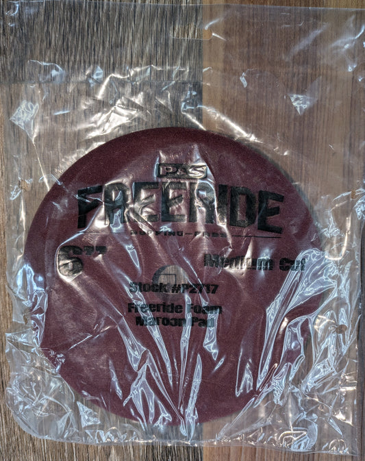 DB Freeride Foam Maroon Pad - Medium Cut - 6"pad