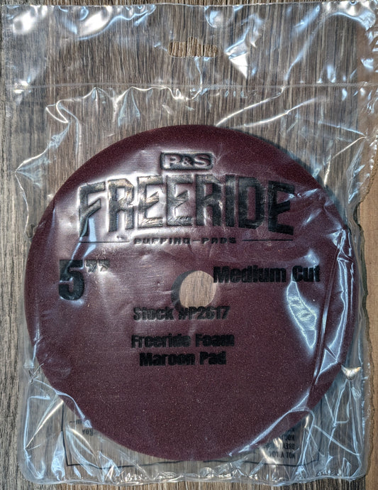 DB Freeride Foam Maroon Pad - Medium Cut - 5"pad