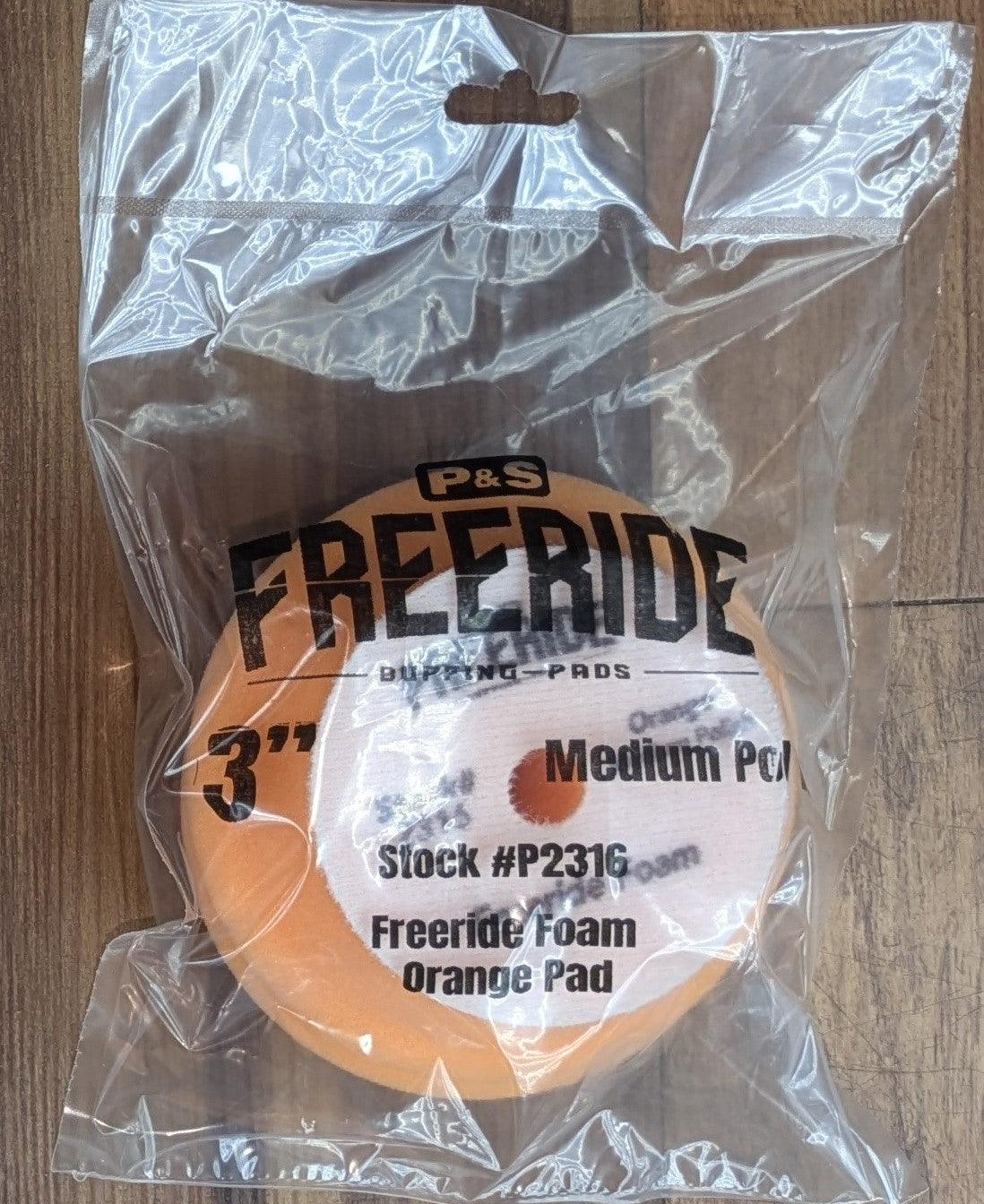 DB Freeride Foam Orange Pad - Med Polish - 3"pad -2 Pack