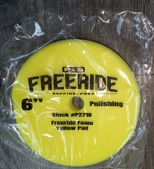 DB Freeride Foam Yellow Pad - Polishing - 6"pad