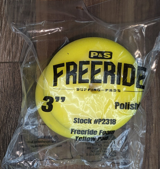 DB Freeride Foam Yellow Pad - Polishing - 3"pad - 2 Pack