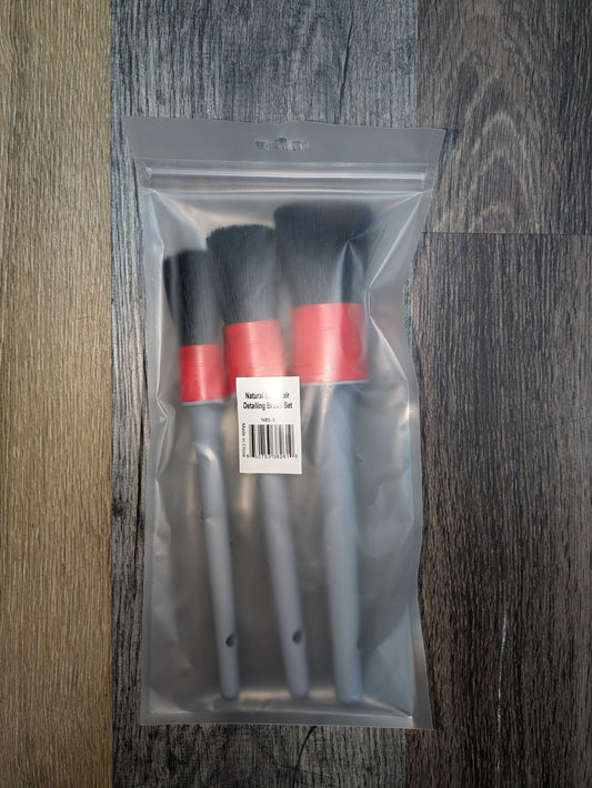 3 Piece Natural Boar Bristle Detailing Brush Set