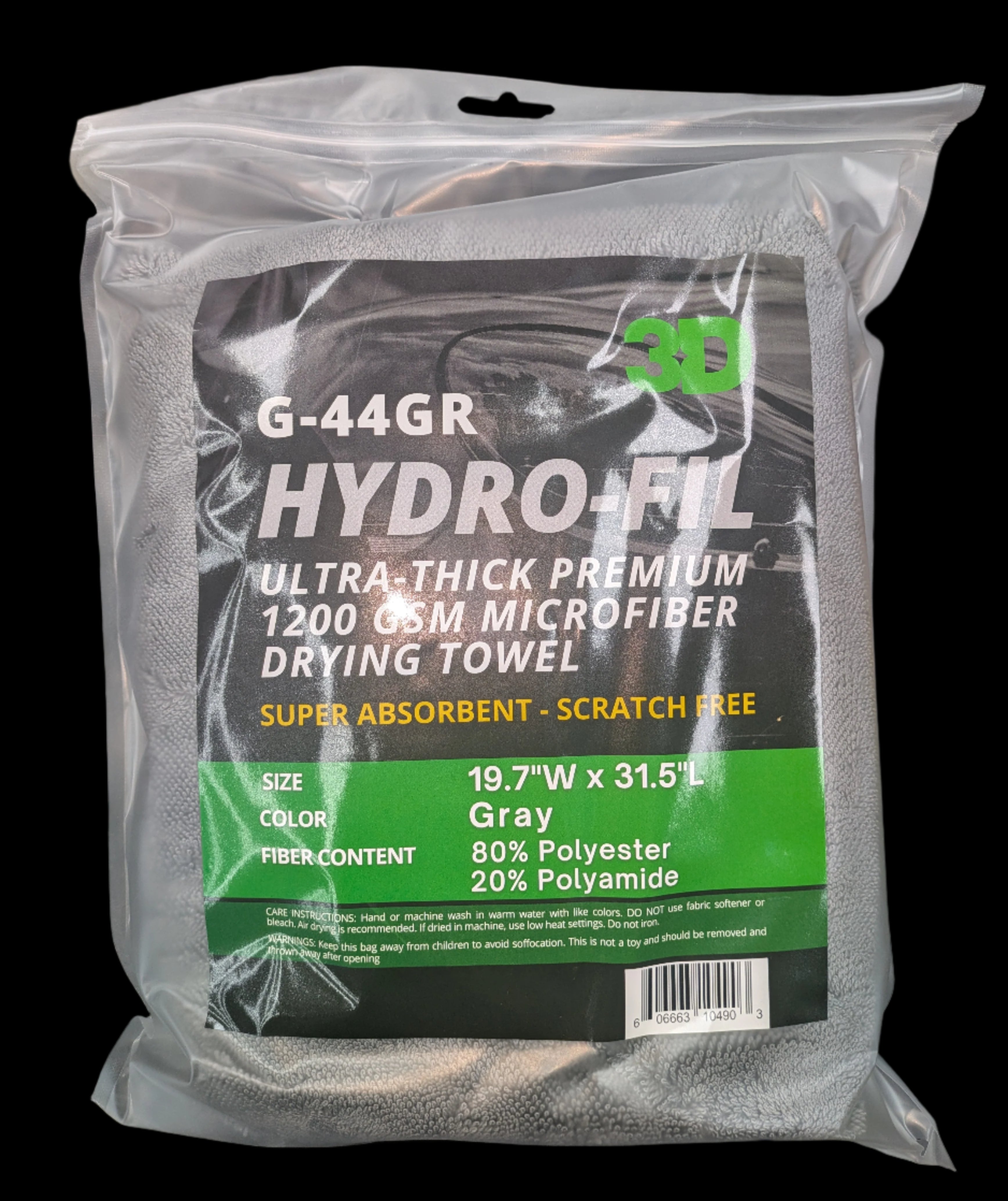 Hydro-Fil MF Drying Towel 1200 GSM Gray – Colorado Detail Supply Store