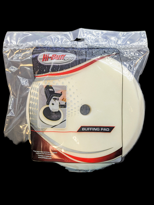 8" Buffing Pad Heavy Cut White Slant Foam