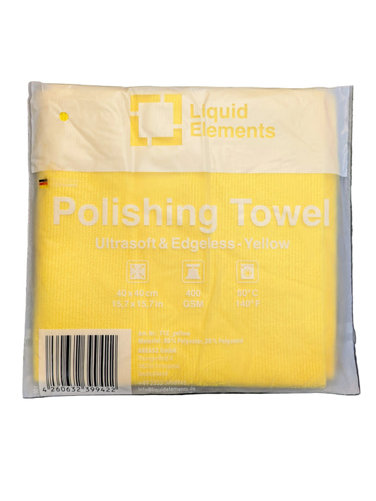 Liquid Elements Polishing Towel - Single - Yellow