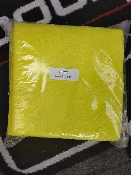 380GSM Polishing Towels Yellow - 16" x 16" - Yellow 12/Pack